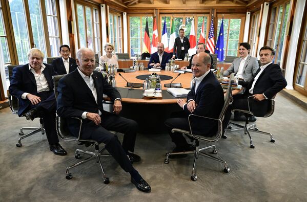 Các nhà lãnh đạo thế giới tại hội nghị thượng đỉnh G7 ở Đức. - Sputnik Việt Nam