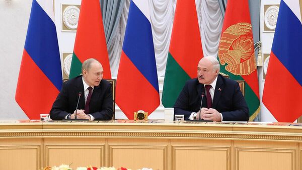 Cuộc hội đàm giữa Tổng thống Nga Vladimir Putin và nhà lãnh đạo Belarus Alexander Lukashenko - Sputnik Việt Nam