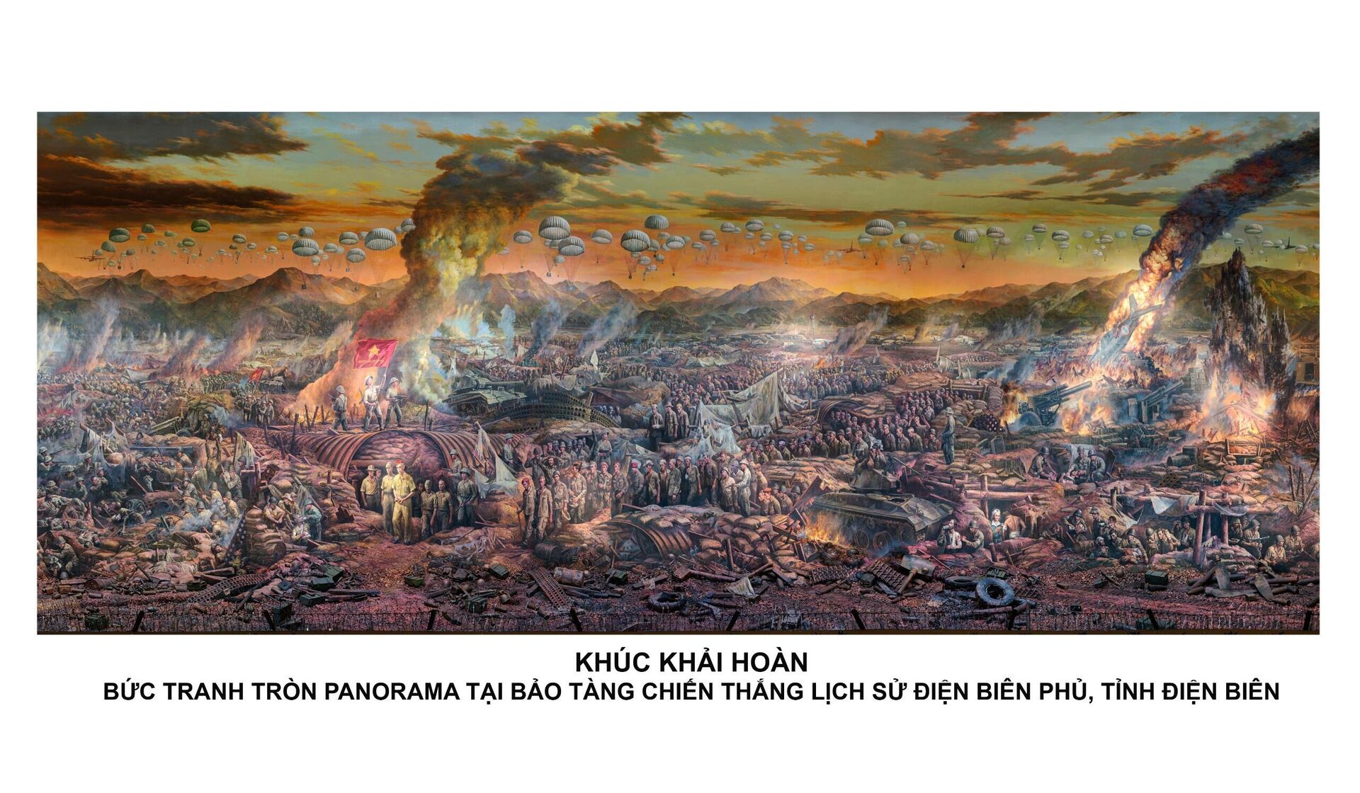 Trường đoạn Khúc khải hoản trong tranh panorama về trận Điện Biên Phủ được trao giải nhất Giải thưởng Hội Mỹ thuật Việt Nam năm 2022 - Sputnik Việt Nam, 1920, 29.12.2022