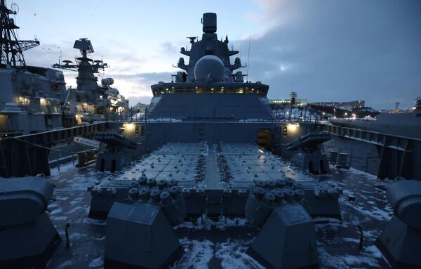 Tiễn đưa tàu khu trục&quot;Đô đốc Gorshkov&quot; ở Severomorsk. - Sputnik Việt Nam