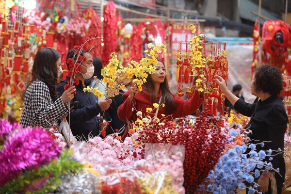 Hà Nội: Khai mạc chợ hoa Tết truyền thống phố Hàng Lược năm 2023. - Sputnik Việt Nam