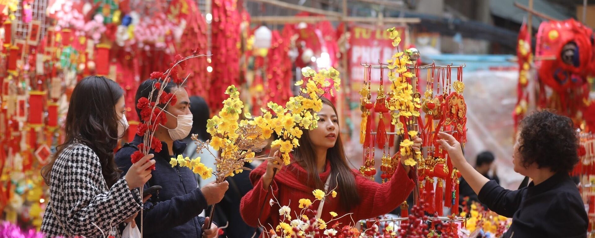 Hà Nội: Khai mạc chợ hoa Tết truyền thống phố Hàng Lược năm 2023 - Sputnik Việt Nam, 1920, 20.01.2023