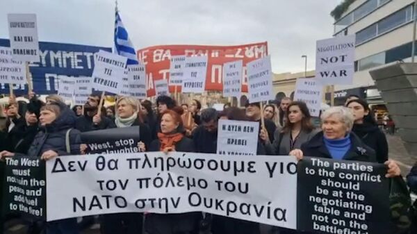 Đây không phải là cuộc chiến của chúng tôi: Ba Lan và Hy Lạp biểu tình phản đối chiến tranh - Sputnik Việt Nam