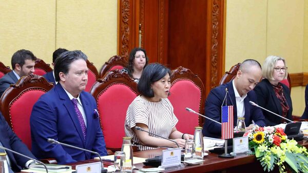 Bộ trưởng Công an Tô Lâm tiếp Đại diện Thương mại Hoa Kỳ  - Sputnik Việt Nam