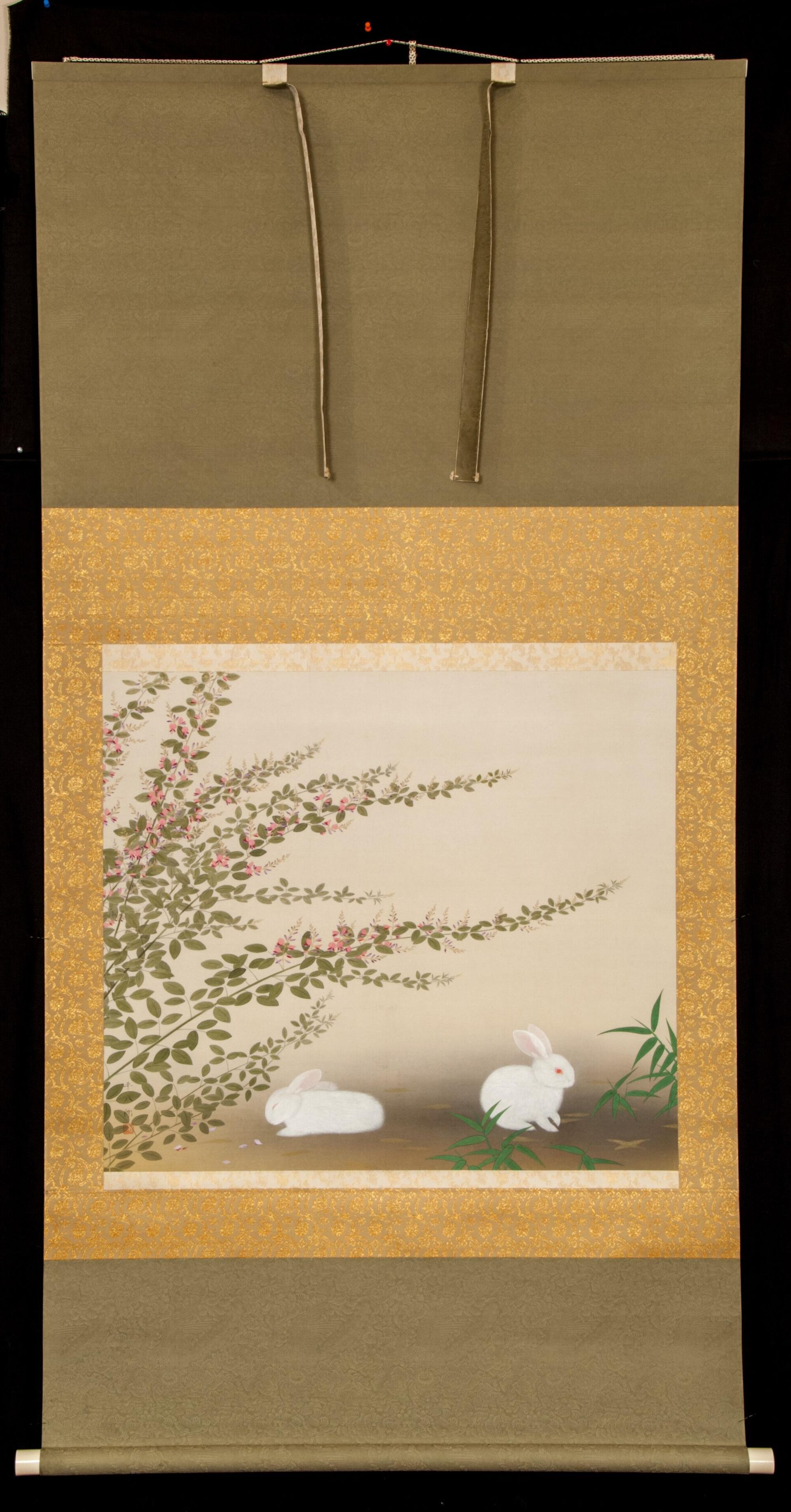 Fukuda Heihachiro (1892–1974). Hai con thỏ. Nhật Bản, năm 1931. Chất liệu lụa, giấy, mực, sơn - Sputnik Việt Nam, 1920, 16.02.2023