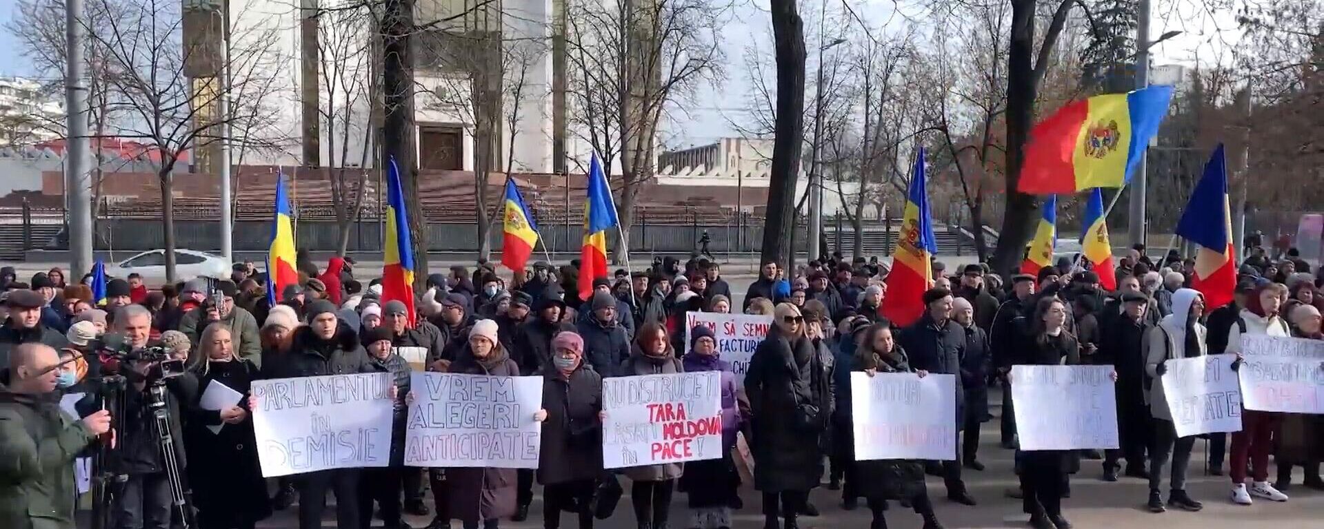 Chúng tôi muốn cuộc sống tốt hơn. Các cuộc biểu tình phản đối chính phủ mới ở Moldova - Sputnik Việt Nam, 1920, 17.02.2023