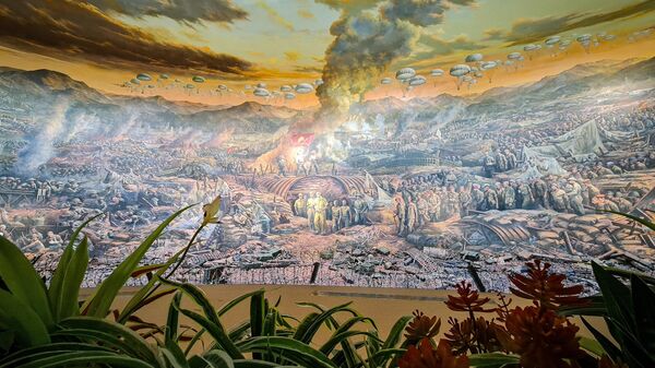 Bức tranh panorama “Trận chiến Điện Biên Phủ” tại Bảo tàng Chiến thắng lịch sử Điện Biên Phủ, tỉnh Điện Biên - Sputnik Việt Nam