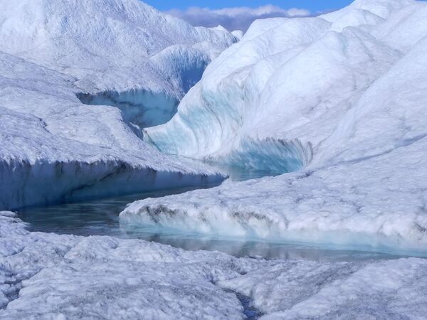 Con sông băng xanh Petermann ở Greenland. - Sputnik Việt Nam