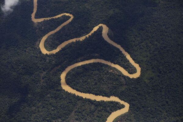 Con sông Mukahai, Brazil nhìn từ trên cao. - Sputnik Việt Nam