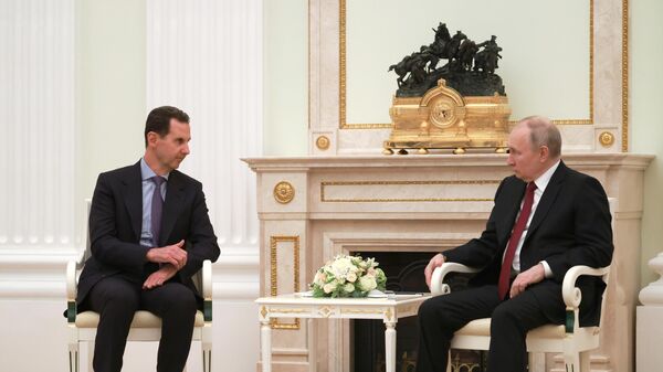 Cuộc đàm phán của Tổng thống Liên bang Nga V. Putin với Tổng thống Syria B. Assad - Sputnik Việt Nam