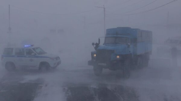 Cơn bão tuyết khắc nghiệt ở Norilsk, Nga - Sputnik Việt Nam