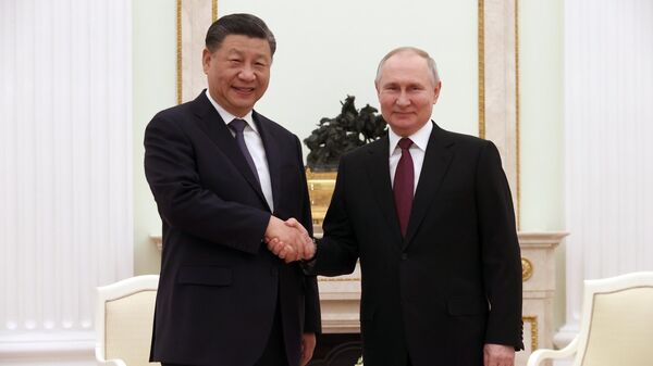 Tổng thống Nga Vladimir Putin gặp Chủ tịch Trung Quốc Tập Cận Bình - Sputnik Việt Nam