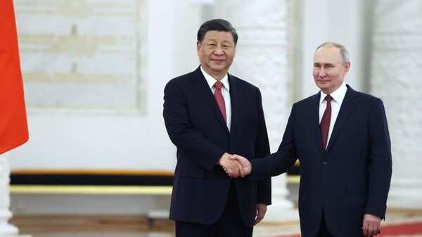 Cuộc gặp giữa Tổng thống Nga Vladimir Putin và Chủ tịch Trung Quốc Tập Cận Bình - Sputnik Việt Nam