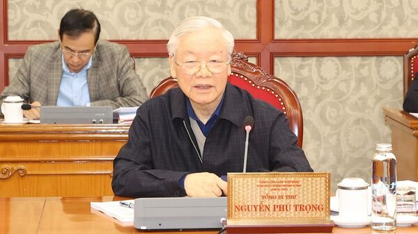 Tổng Bí thư Nguyễn Phú Trọng chủ trì cuộc họp Bộ Chính trị, Ban Bí thư - Sputnik Việt Nam