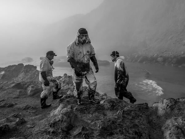 Oil Spill in Lima (Sự cố tràn dầu ở Lima) của Musuk Nolte (Peru/Mexico) chụp cho Quỹ Bertha, chiến thắng hạng mục South America SINGLES (Ảnh đơn Nam Mỹ) trong World Press Photo Contest Regional 2023. - Sputnik Việt Nam