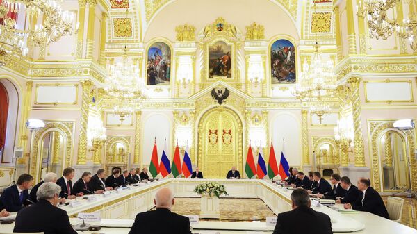 Cuộc họp của Hội đồng Nhà nước Tối cao của Nhà nước Liên minh với sự tham gia của V. Putin và A. Lukashenko - Sputnik Việt Nam
