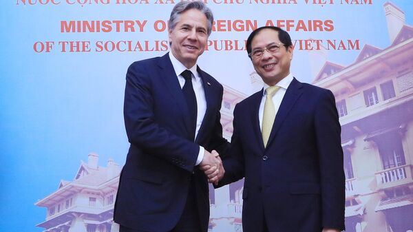 Bộ trưởng Ngoại giao Bùi Thanh Sơn hội đàm với Bộ trưởng Ngoại giao Hoa Kỳ Antony Blinken (2023) - Sputnik Việt Nam