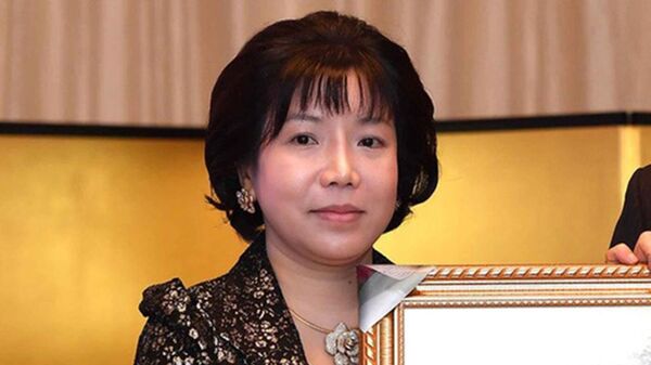 Bà Nguyễn Thị Thanh Nhàn, cựu Chủ tịch HĐQT kiêm Tổng Giám đốc Công ty Cổ phần Tiến bộ Quốc tế (AIC) - Sputnik Việt Nam