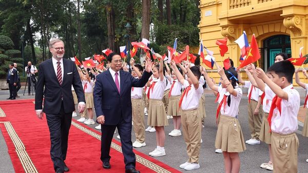 Thủ tướng Phạm Minh Chính chủ trì Lễ đón Thủ tướng Cộng hòa Séc Petr Fiala thăm chính thức Việt Nam - Sputnik Việt Nam
