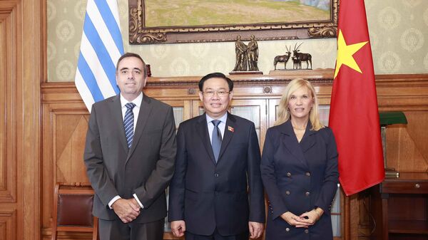 Chủ tịch Quốc hội Vương Đình Huệ hội đàm với Chủ tịch Thượng viện và Chủ tịch Hạ viện Uruguay - Sputnik Việt Nam