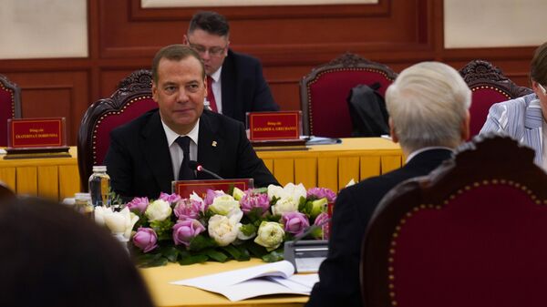 Phó Chủ tịch Hội đồng An ninh Nga Dmitry Medvedev hội đàm với Tổng Bí thư Nguyễn Phú Trọng - Sputnik Việt Nam