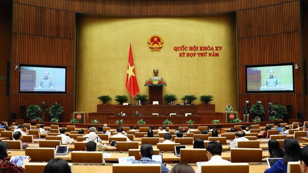 Kỳ họp thứ 5, Quốc hội khóa XV: Thảo luận về dự án Luật sửa đổi, bổ sung một số điều của Luật Công an nhân dân - Sputnik Việt Nam