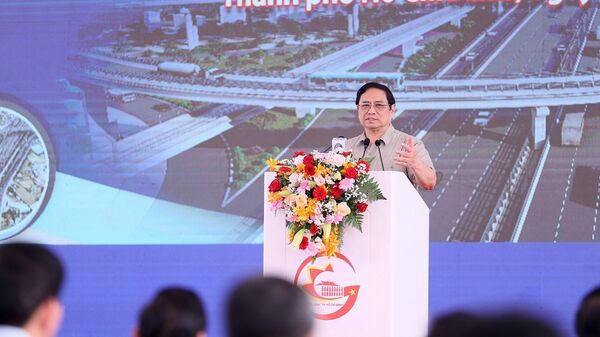 Thủ tướng Phạm Minh Chính dự khởi công các dự án đường bộ trọng điểm quốc gia khu vực phía Nam - Sputnik Việt Nam
