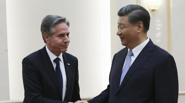 Cuộc gặp giữa Ngoại trưởng Hoa Kỳ Antony Blinken và Chủ tịch Trung Quốc Tập Cận Bình tại Bắc Kinh - Sputnik Việt Nam