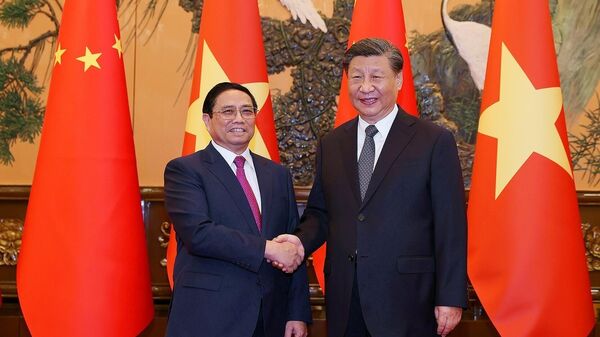 Thủ tướng Phạm Minh Chính hội kiến Tổng Bí thư, Chủ tịch nước Trung Quốc Tập Cận Bình - Sputnik Việt Nam