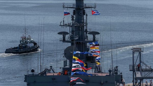 Russian Navy training ship 'Perekop' in Havana Bay, Cuba, Tuesday, July 11, 2023. - Sputnik Việt Nam