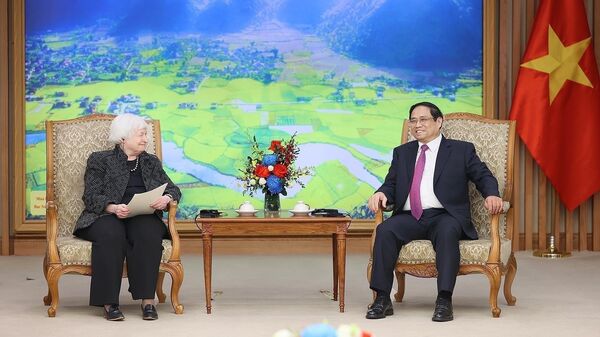 Thủ tướng Phạm Minh Chính tiếp Bộ trưởng Tài chính Hoa Kỳ Janet Yellen - Sputnik Việt Nam