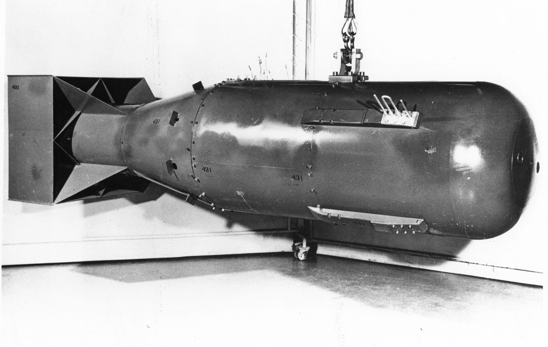 Mô hình quả bom hạt nhân Kid, thả xuống thành phố Hiroshima của Nhật Bản vào tháng 8 năm 1945 - Sputnik Việt Nam, 1920, 04.08.2023
