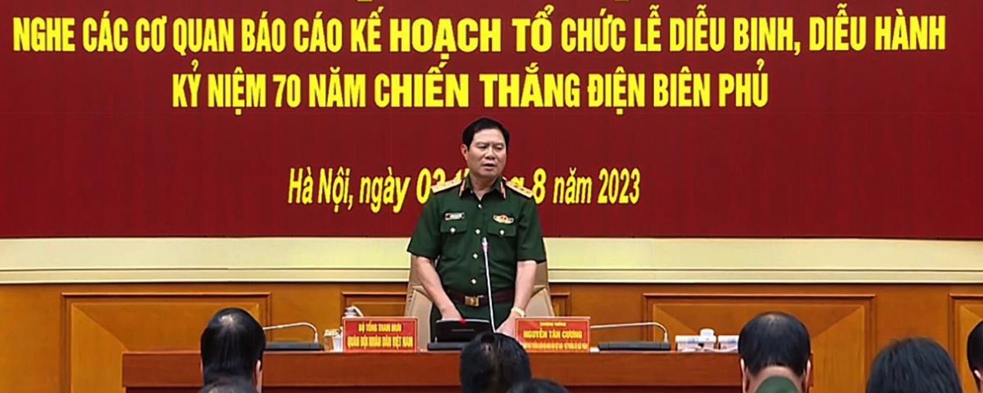 Thượng tướng Nguyễn Tân Cương phát biểu chỉ đạo tại hội nghị - Sputnik Việt Nam, 1920, 05.08.2023
