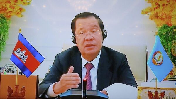 Tổng Bí thư Nguyễn Phú Trọng điện đàm với Chủ tịch Đảng Nhân dân Campuchia, Thủ tướng Chính phủ Vương quốc Campuchia Hun Sen - Sputnik Việt Nam