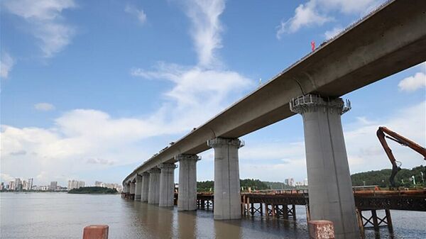 Một đoạn của tuyến đường sắt cao tốc Phòng Thành Cảng - Đông Hưng - Sputnik Việt Nam