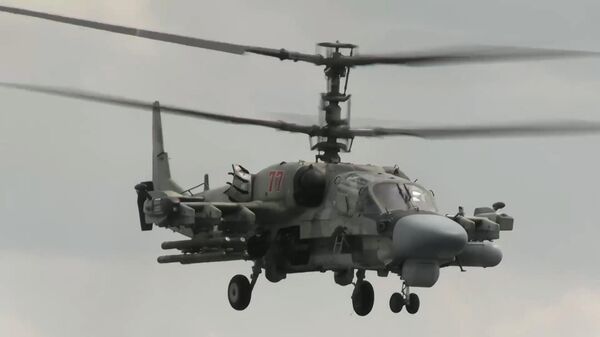 Biên đội trực thăng Ka-52 thực hiện nhiệm vụ chiến đấu ở hướng Krasnyi Liman - Sputnik Việt Nam