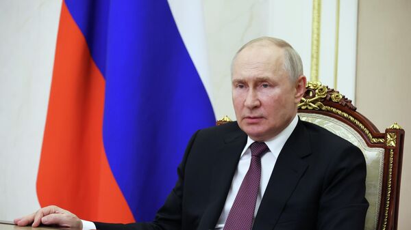 Thông điệp video của Tổng thống Liên bang Nga Vladimir Putin gửi tới các đại biểu và khách mời của Hội nghị An ninh quốc tế Matxcova lần thứ XI - Sputnik Việt Nam