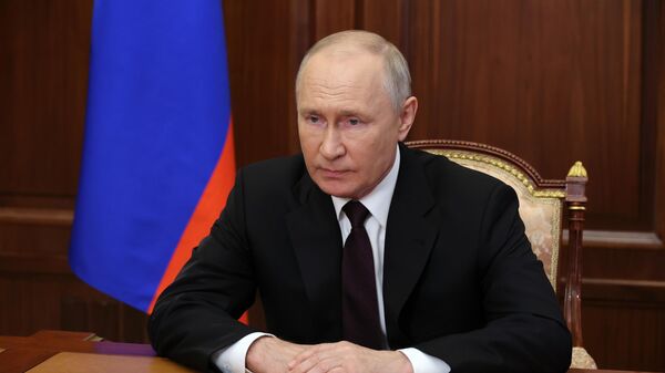 Thông điệp video của Tổng thống Liên bang Nga V. Putin tới các đại biểu tham dự Diễn đàn Doanh nghiệp BRICS - Sputnik Việt Nam