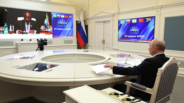 Tổng thống Nga Vladimir Putin tham dự hội nghị thượng đỉnh BRICS - Sputnik Việt Nam