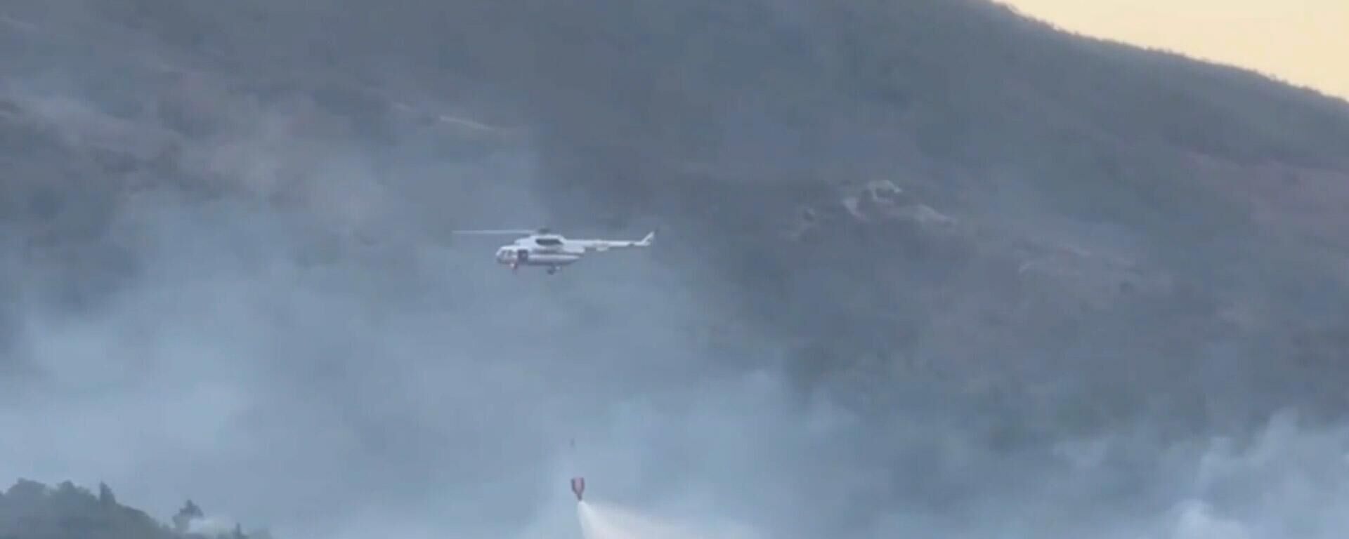 30 ha rừng đang bị cháy ở Gelendzhik của Nga. Hai trực thăng được huy động để dập lửa - Sputnik Việt Nam, 1920, 30.08.2023