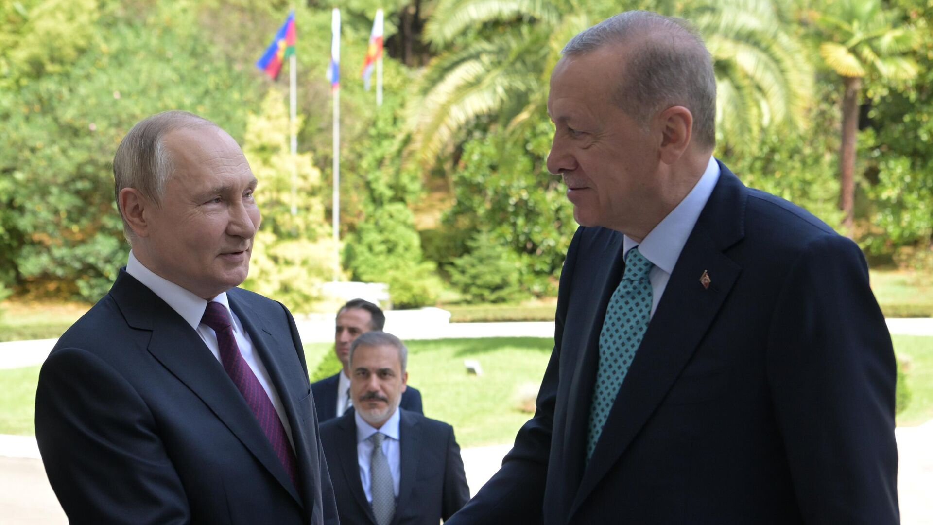 Tổng thống Nga V. Putin hội đàm với Tổng thống Thổ Nhĩ Kỳ R. T. Erdogan - Sputnik Việt Nam, 1920, 04.09.2023