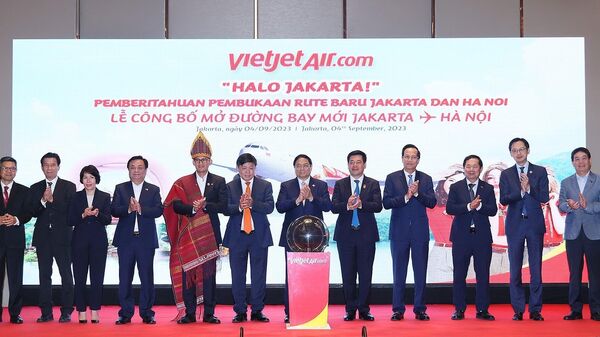 Thủ tướng dự Lễ khai trương đường bay thẳng Hà Nội – Jakarta của VietjetAir - Sputnik Việt Nam