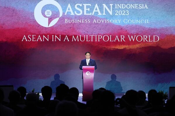 Thủ tướng Phạm Minh Chính phát biểu tại Hội nghị Thượng đỉnh Kinh doanh đầu tư ASEAN 2023 - Sputnik Việt Nam