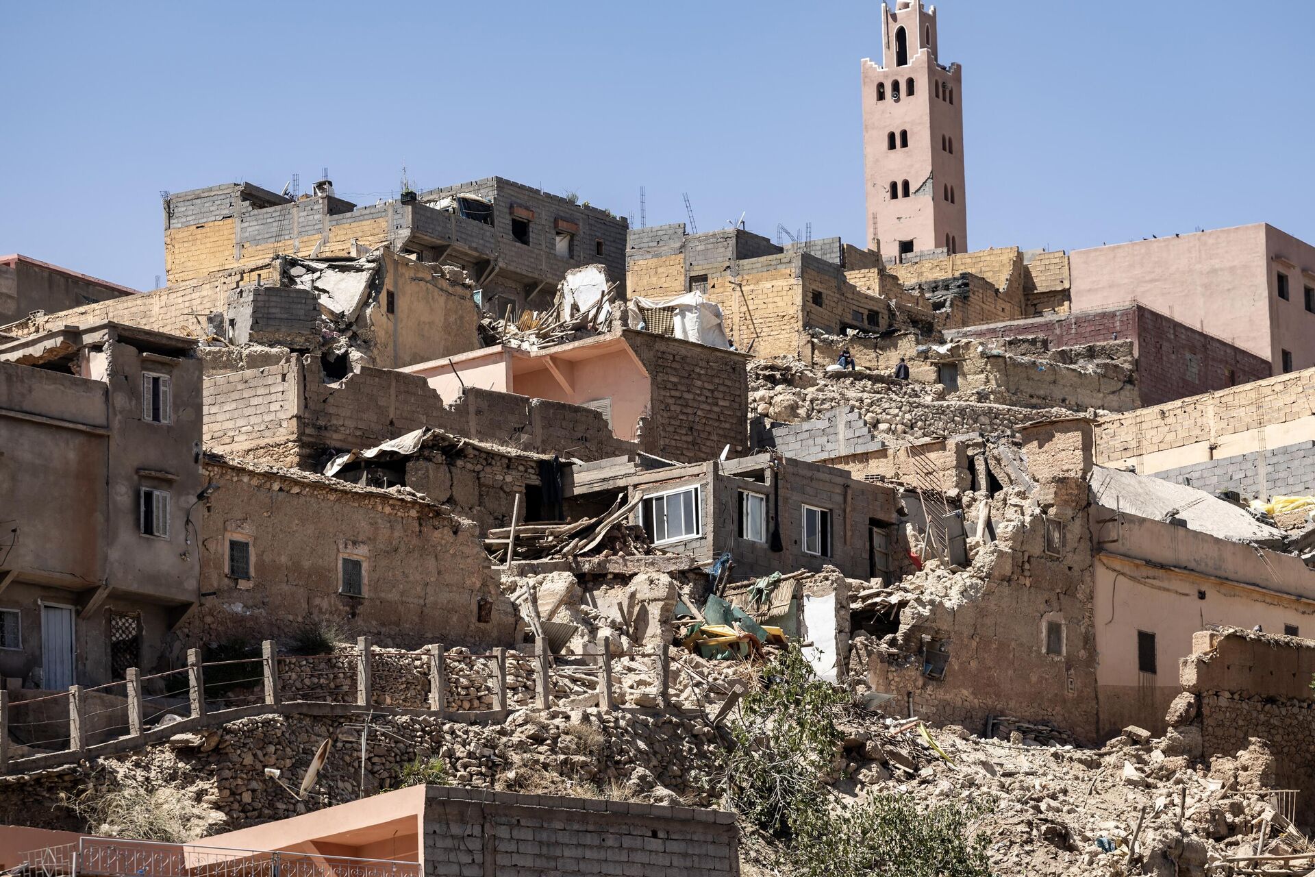Các tòa nhà bị phá hủy sau trân động đật ở Morocco - Sputnik Việt Nam, 1920, 09.09.2023