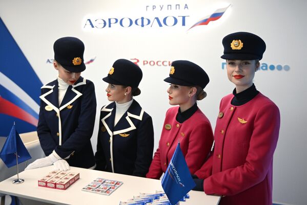 Nơi trưng bày của Hãng hàng không «Aeroflot» tại Diễn đàn Kinh tế Đông ở Vladivostok - Sputnik Việt Nam