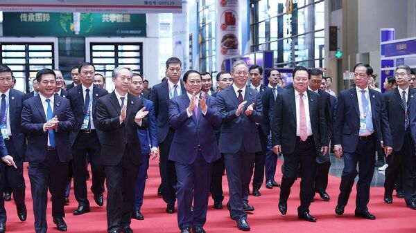 Thủ tướng Phạm Minh Chính phát biểu tại lễ khai mạc CAEXPO và CABIS lần thứ 20 - Sputnik Việt Nam