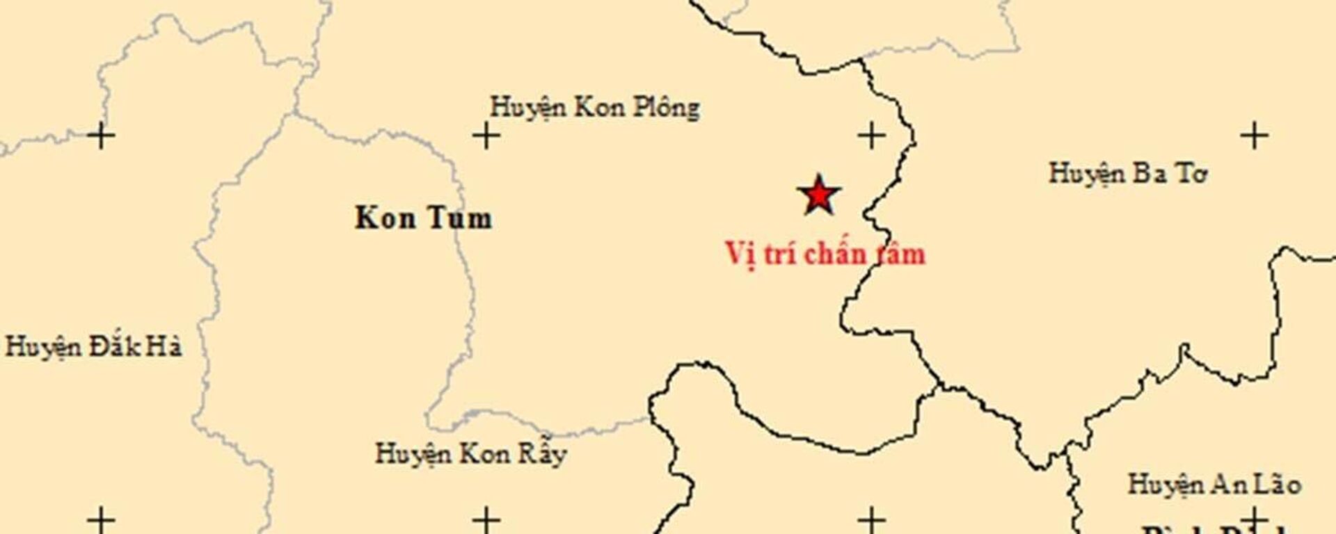 Карта с отмеченным местом землетрясения во Вьетнаме  - Sputnik Việt Nam, 1920, 22.09.2023