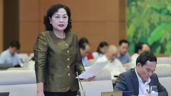 Thống đốc Ngân hàng Nhà nước Việt Nam Nguyễn Thị Hồng phát biểu - Sputnik Việt Nam