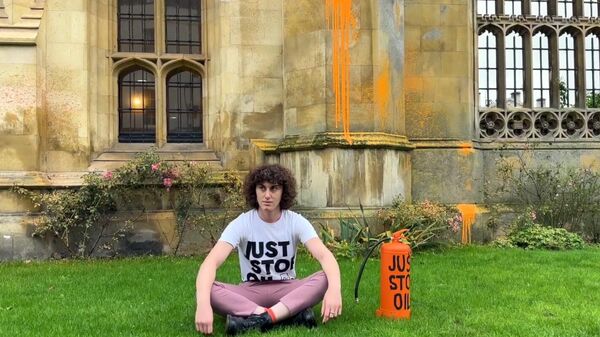 Các nhà hoạt động môi trường Anh đổ sơn lên đại học Cambridge - Sputnik Việt Nam