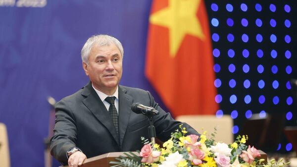 Chủ tịch Quốc hội Vương Đình Huệ chiêu đãi Chủ tịch Duma Quốc gia Quốc hội Liên bang Nga - Sputnik Việt Nam